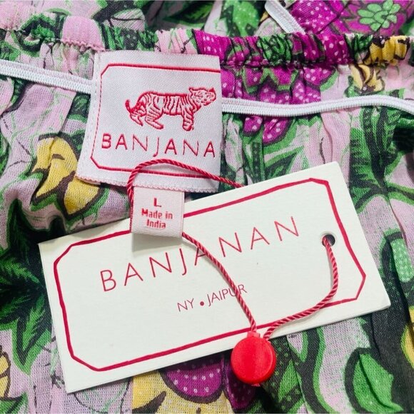 NEW Banjanan Size Large Blouse Floral Off The Shoulder Cora Top Freyja Flower - Picture 7 of 10